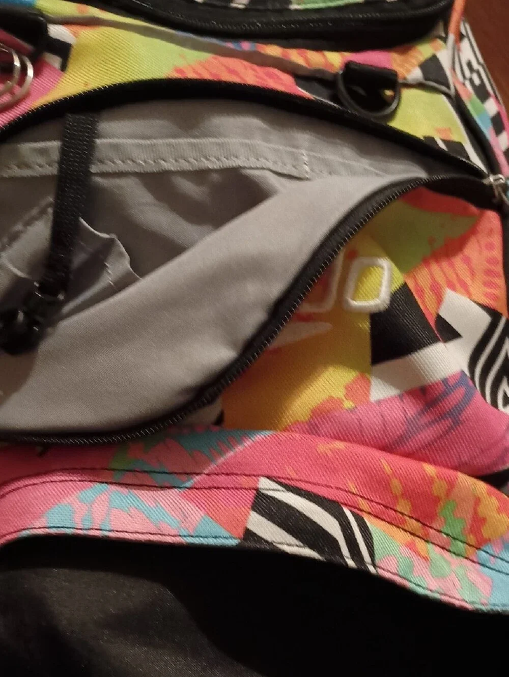 Speedo Multicolor Geometric Pink Teal Yellow Backpack